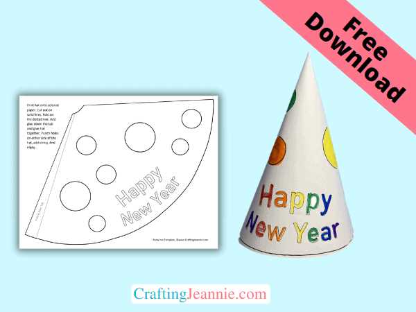 free printable printable new years hats free printable printable new years hats