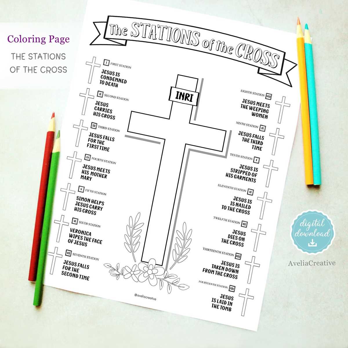free printable printable stations of the cross catholic
