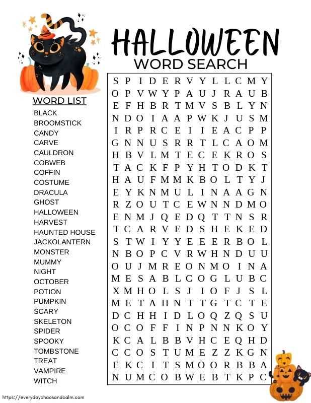 free printable printable word search