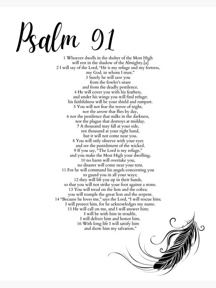free printable psalm 91 printable version