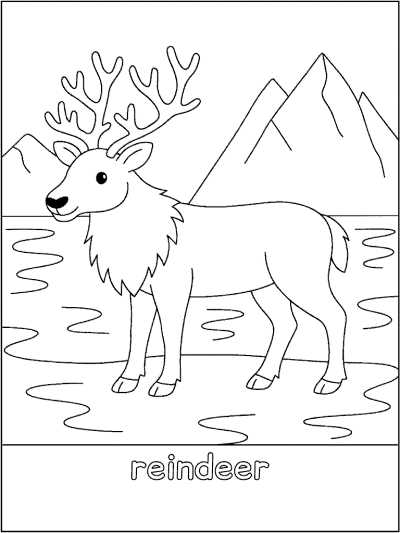 free printable reindeer coloring pages