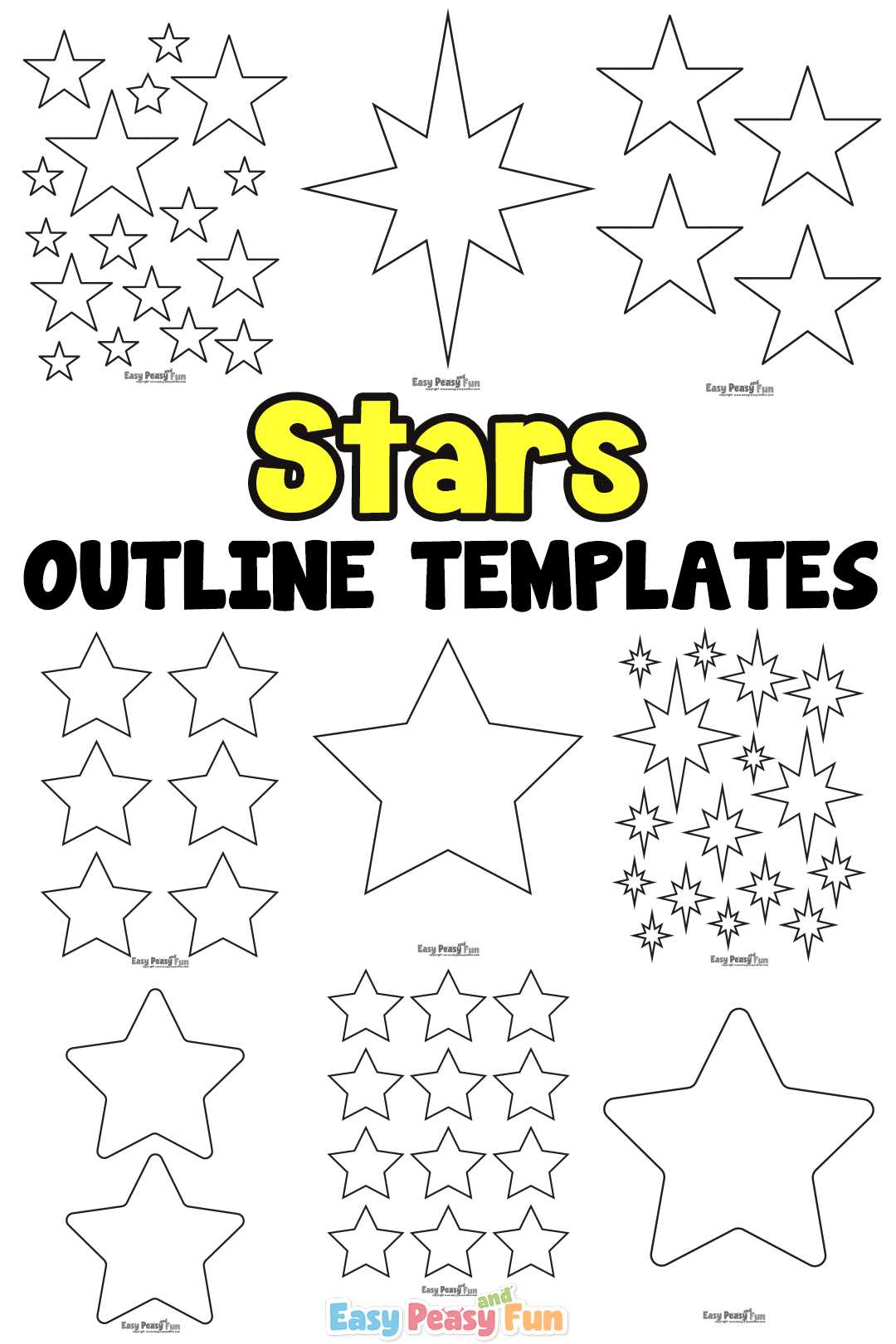 free printable stars free printable stars
