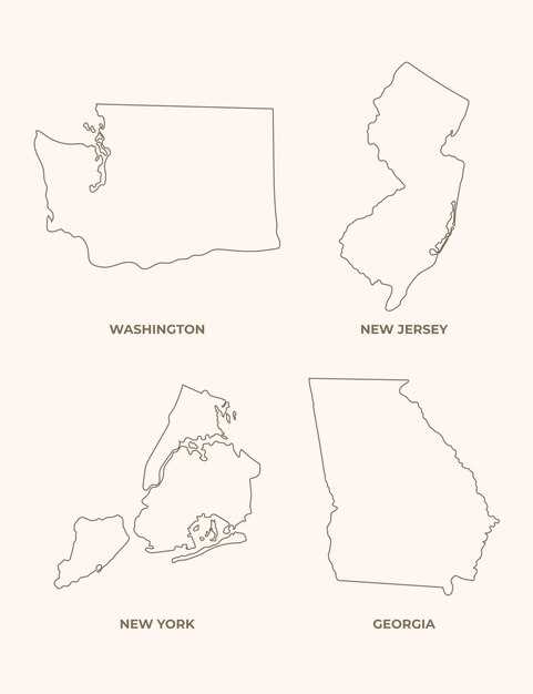 free printable state outlines