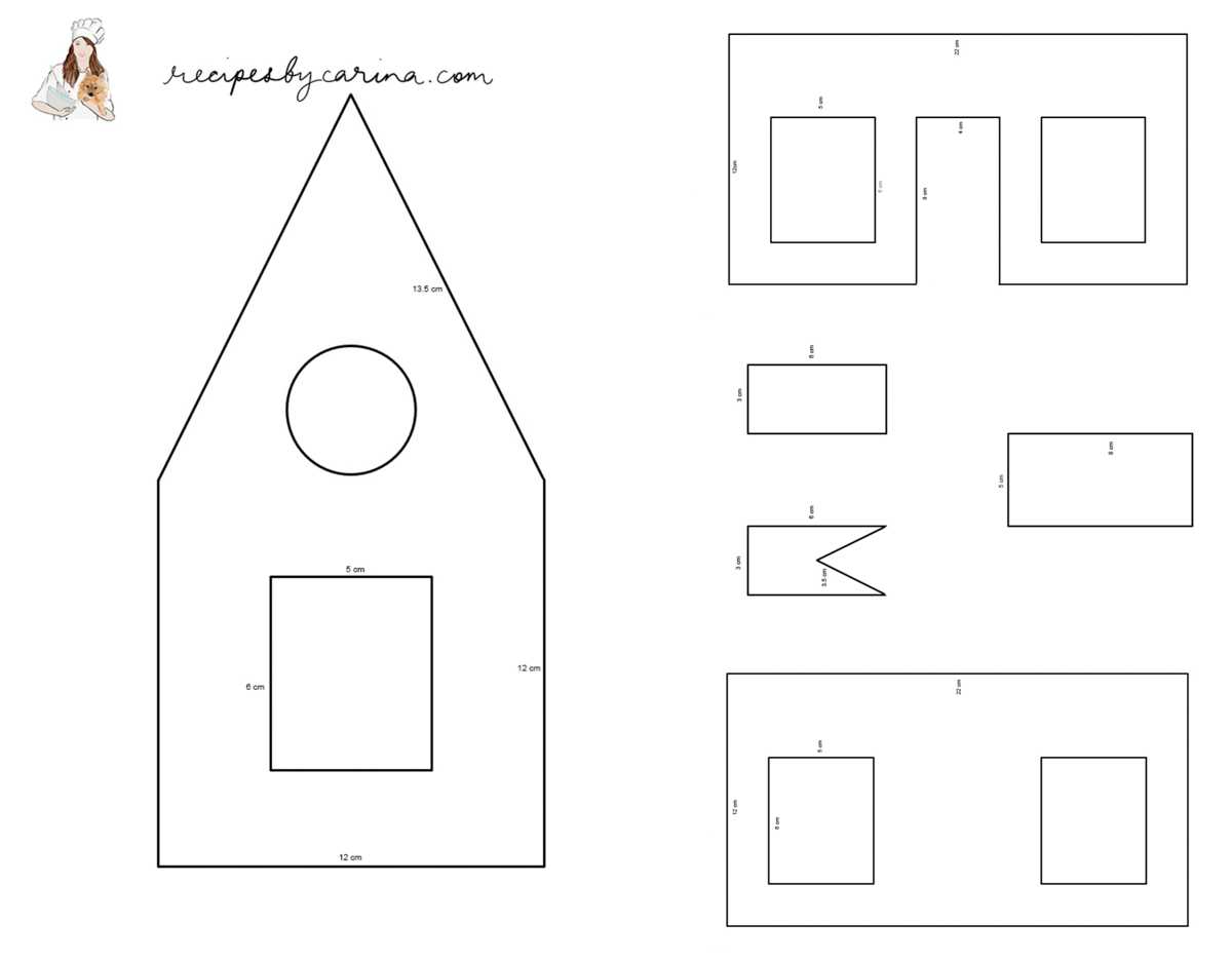 free printable templates for gingerbread house