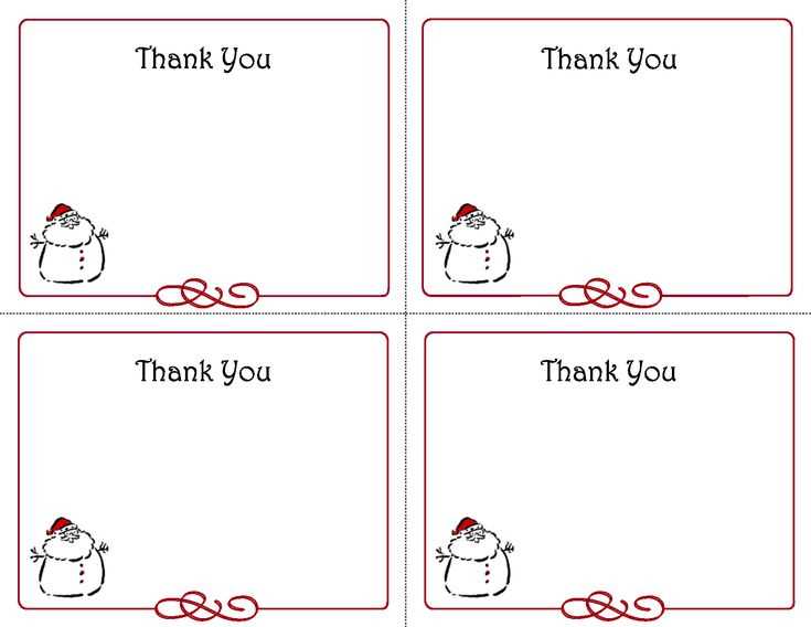 free printable thank you cards for christmas