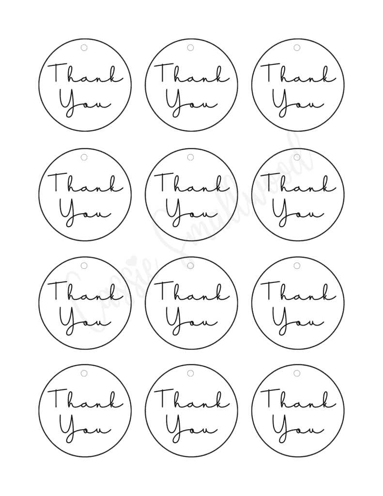 free printable thank you tags
