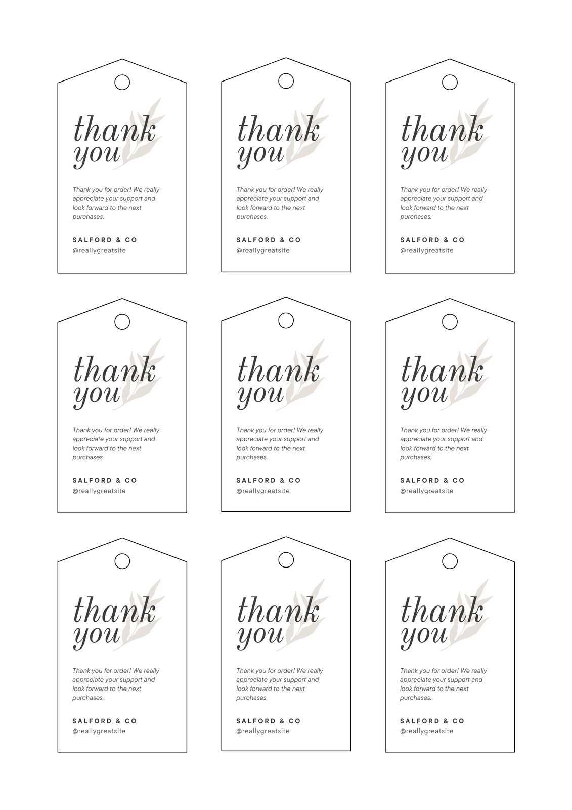 free printables thank you tags