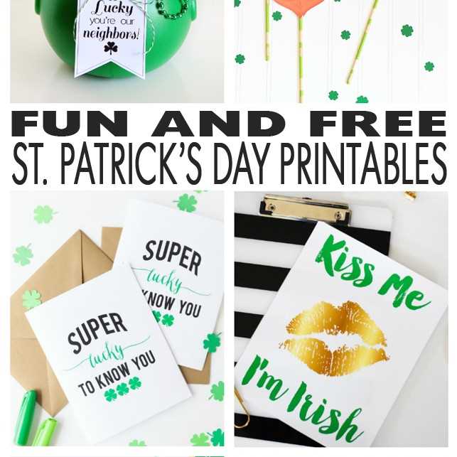 free st patricks day printables