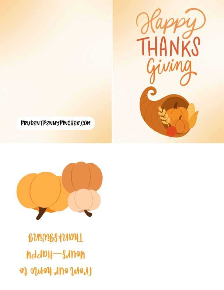 free thanksgiving day cards printable