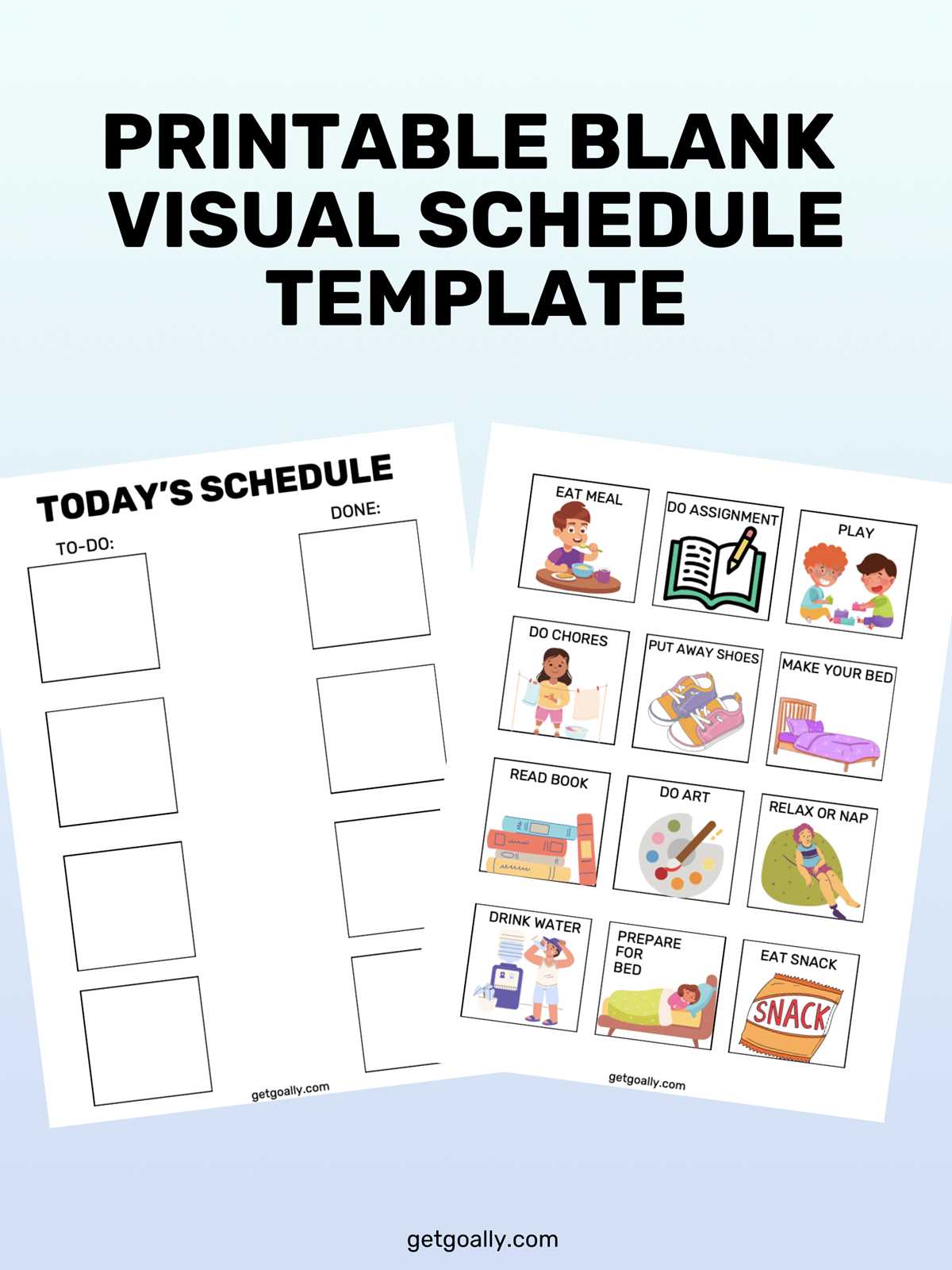 free visual schedule printables free visual schedule printables