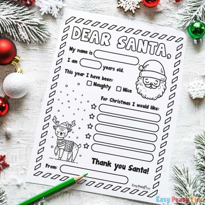 from santa letter template printable