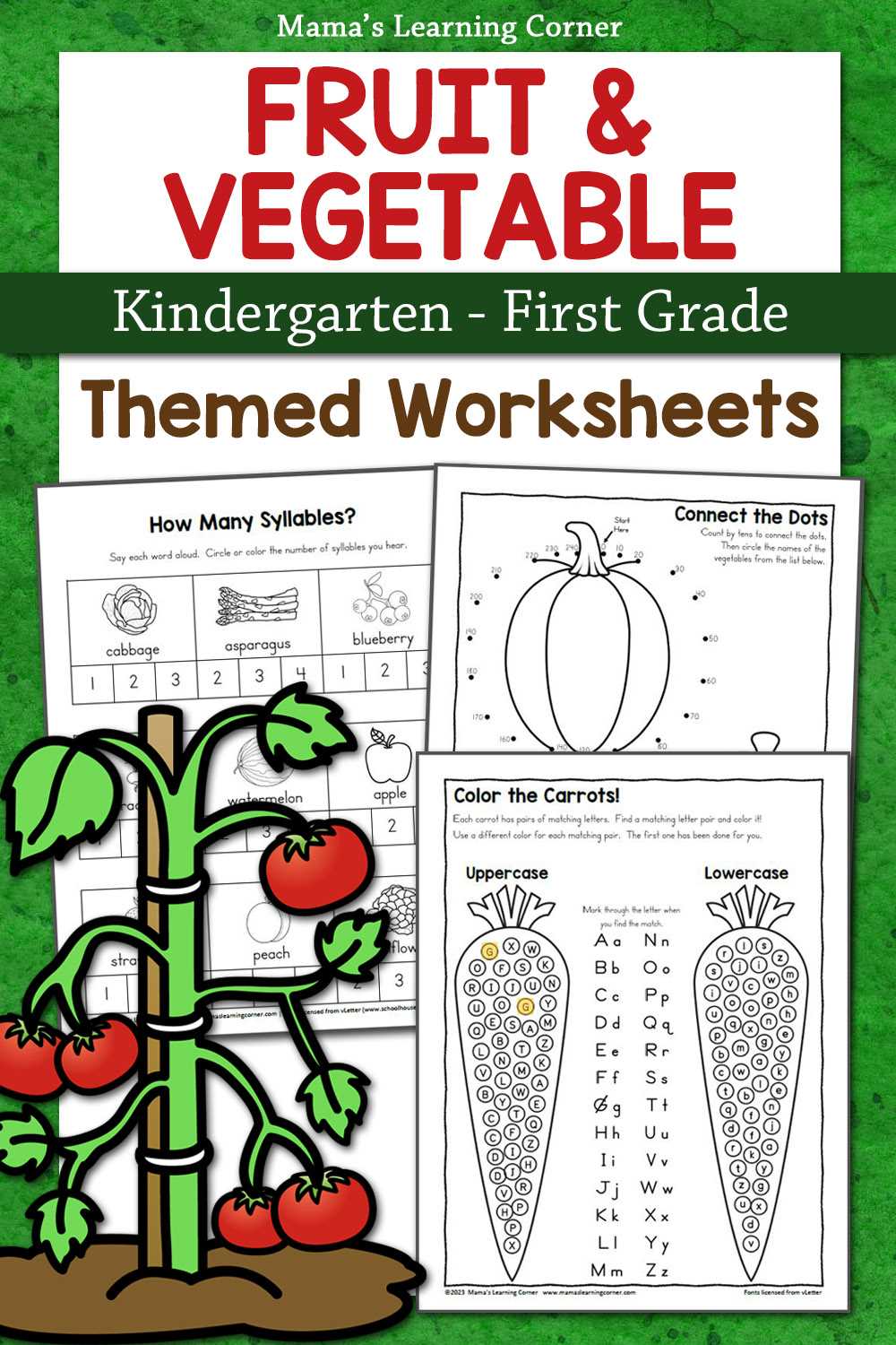 fruits and vegetables printable