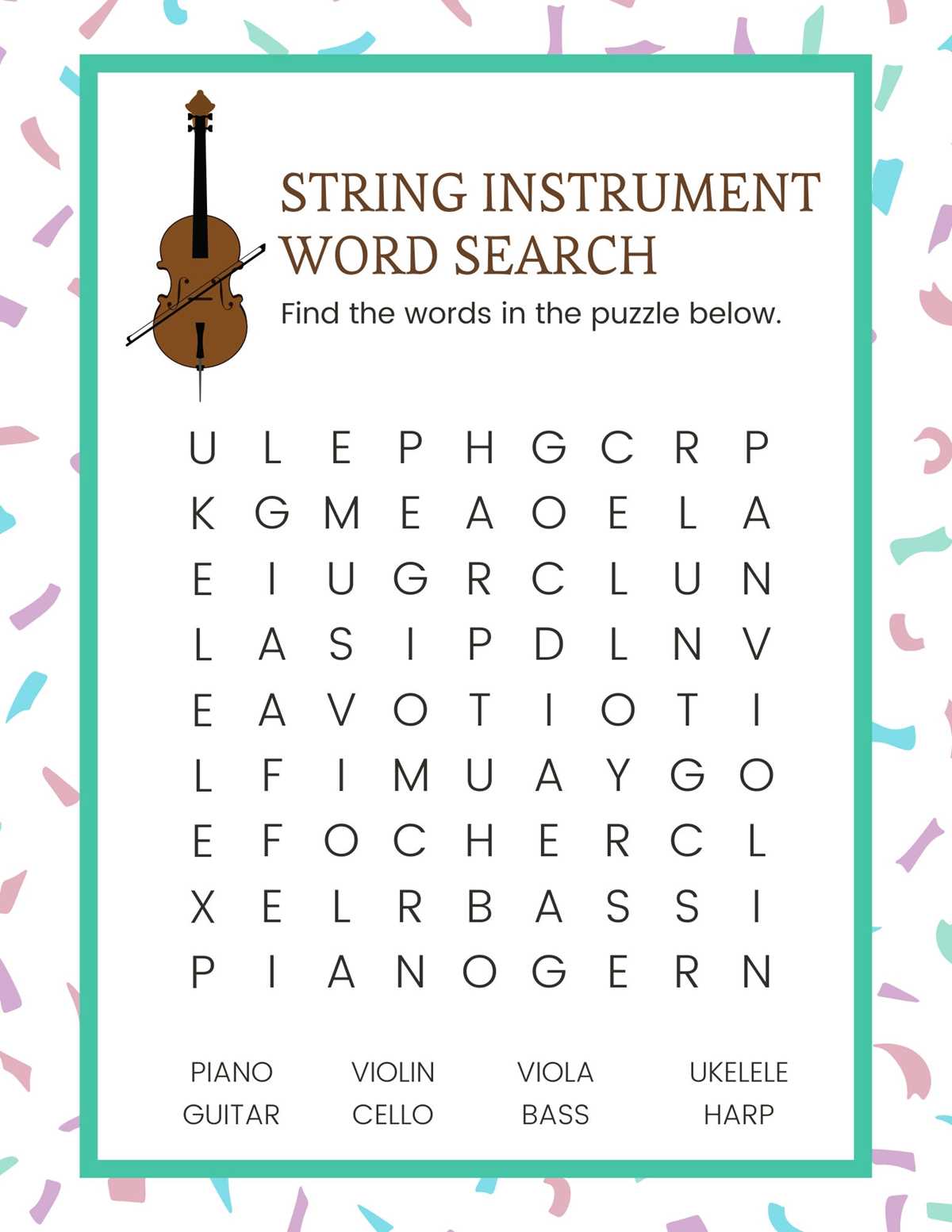 printable music word search puzzles printable music word search puzzles