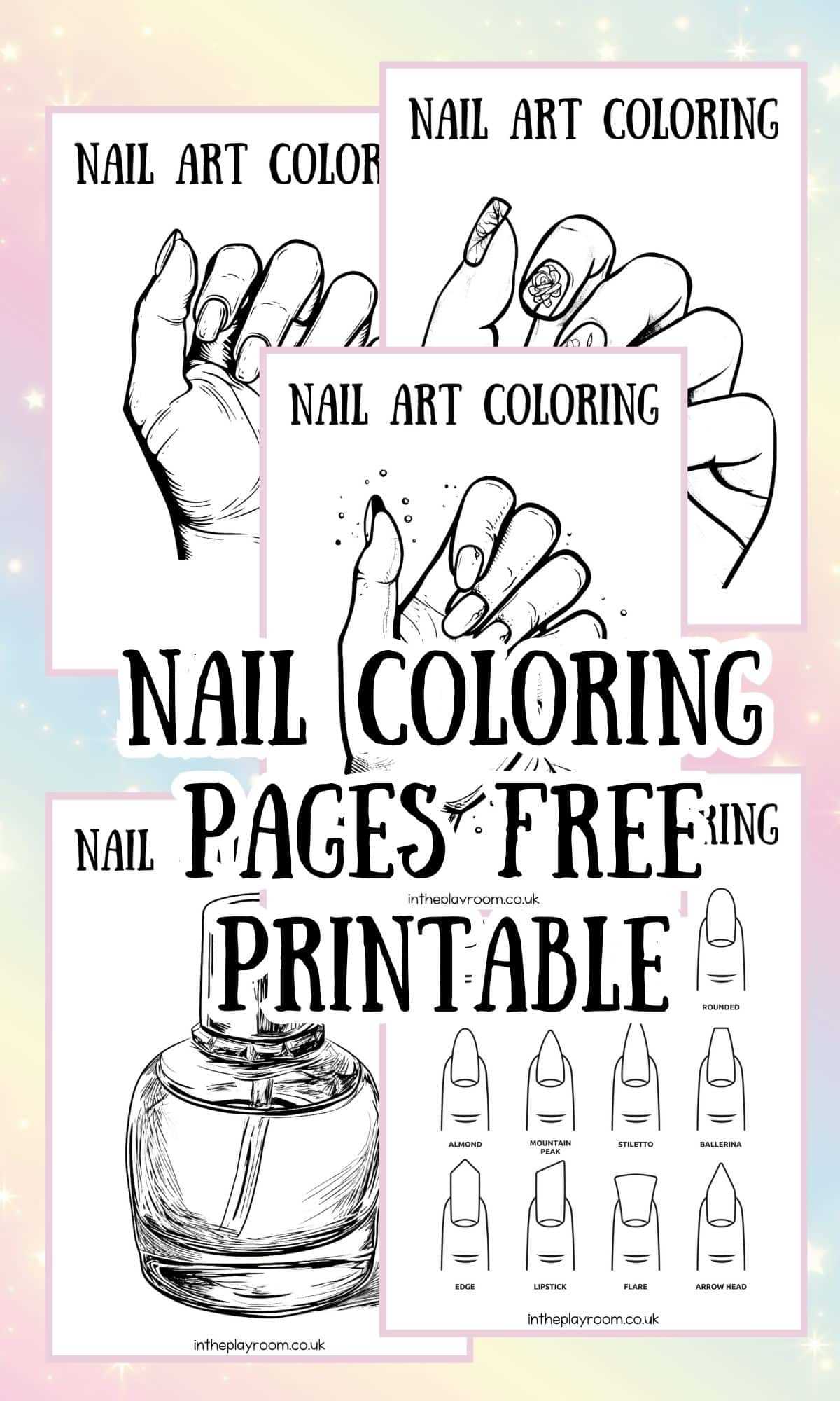 nails coloring pages printable nails coloring pages printable