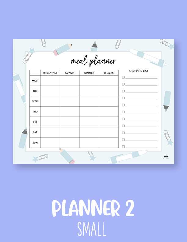 weekly printable menu