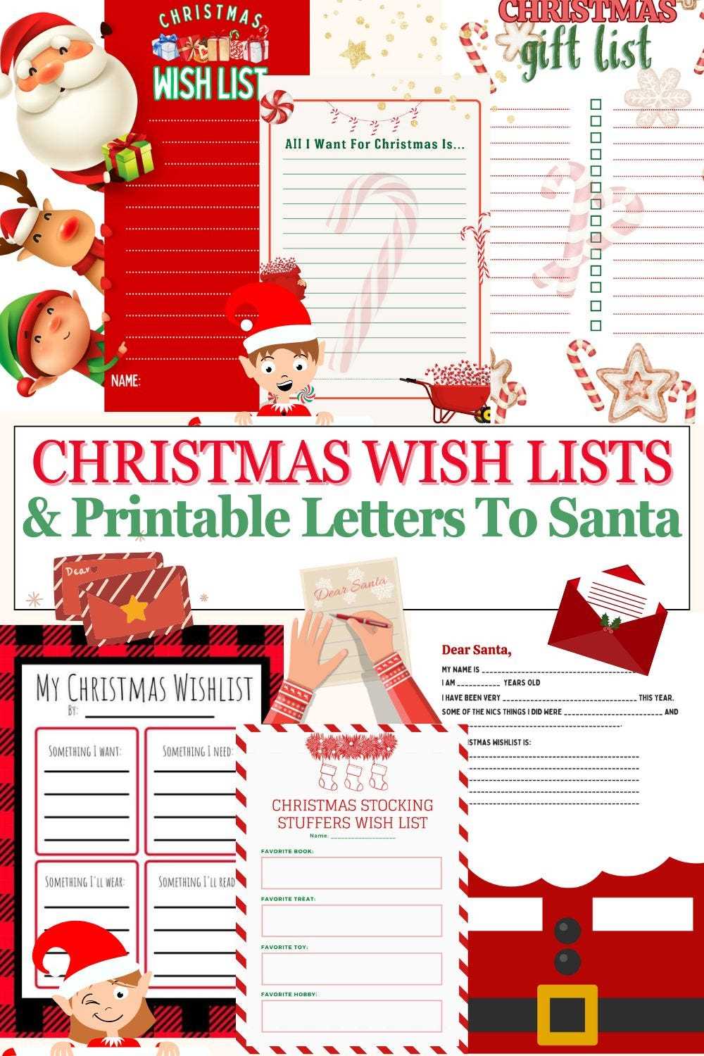 free printable christmas wish list template free printable christmas wish list template