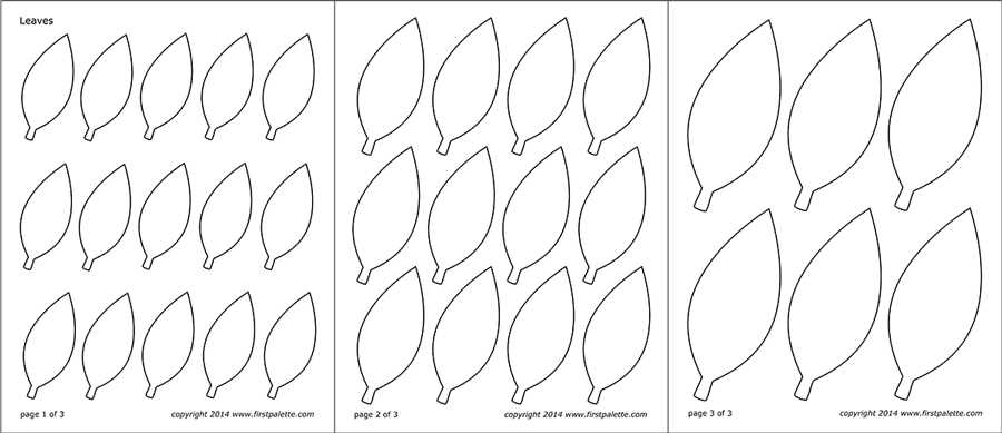 free printable leaves stencils