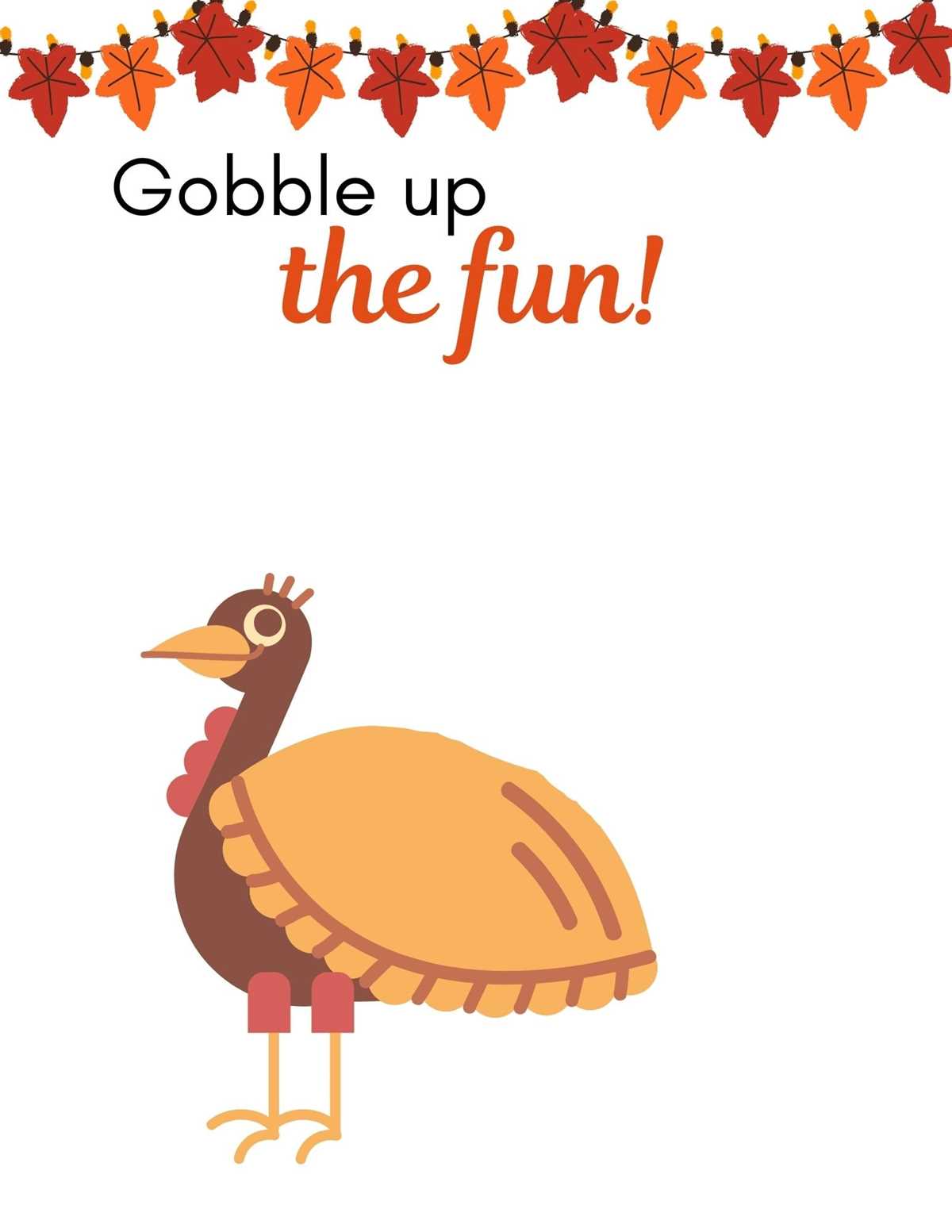 printable picture of a turkey