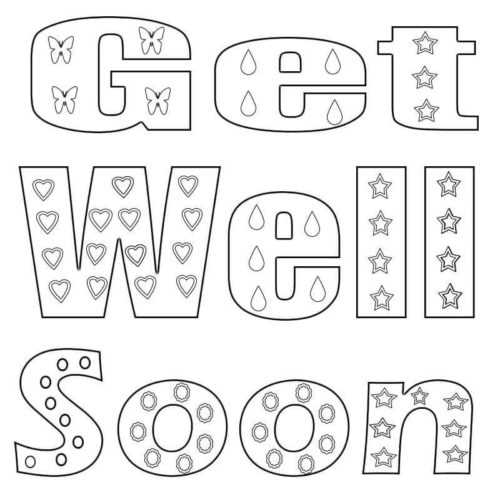 get well soon coloring pages printable get well soon coloring pages printable