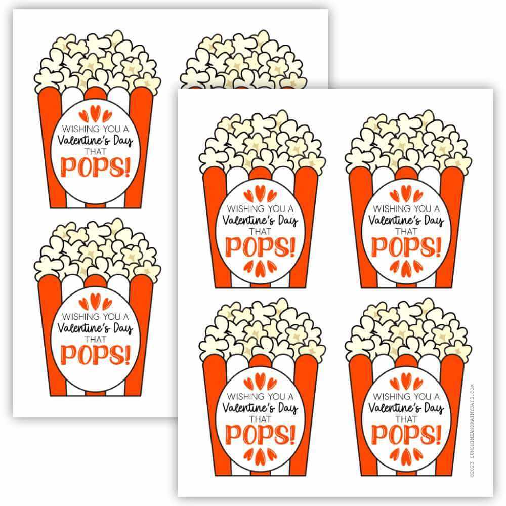 free printable popcorn tags free printable popcorn tags
