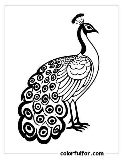 coloring pages peacock printable