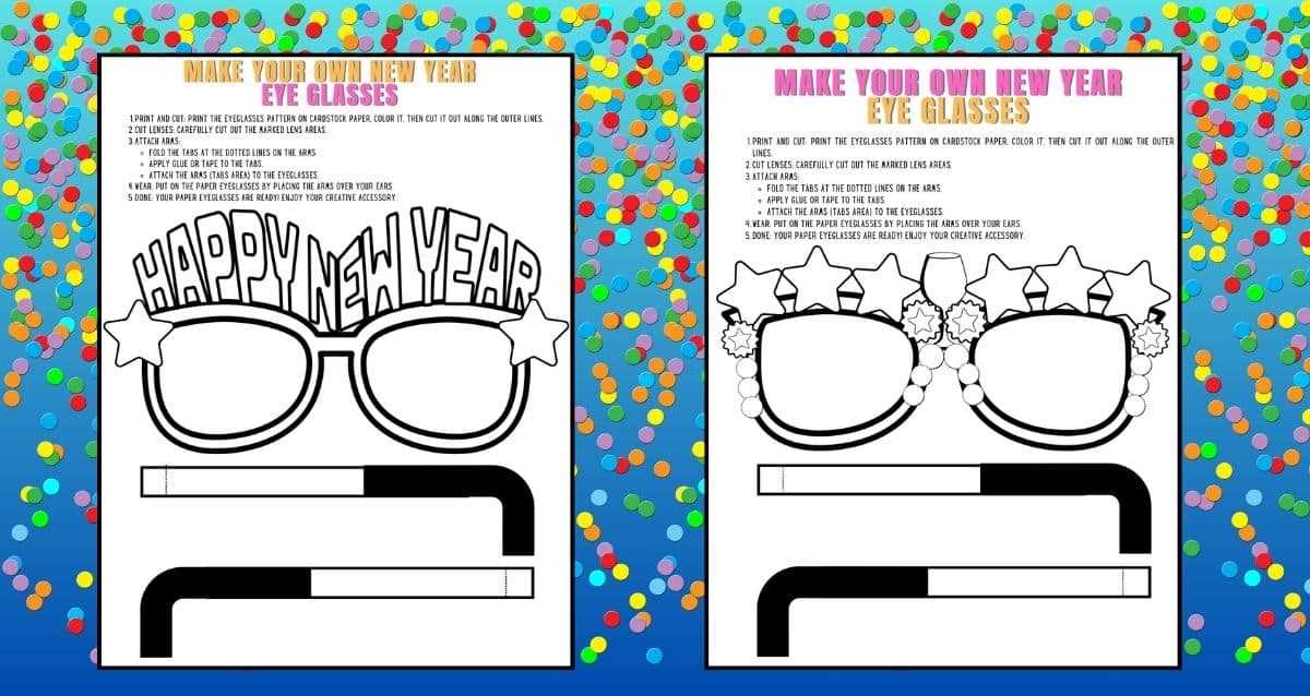 glasses outline printable