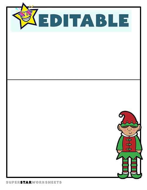 free printable elf letter template
