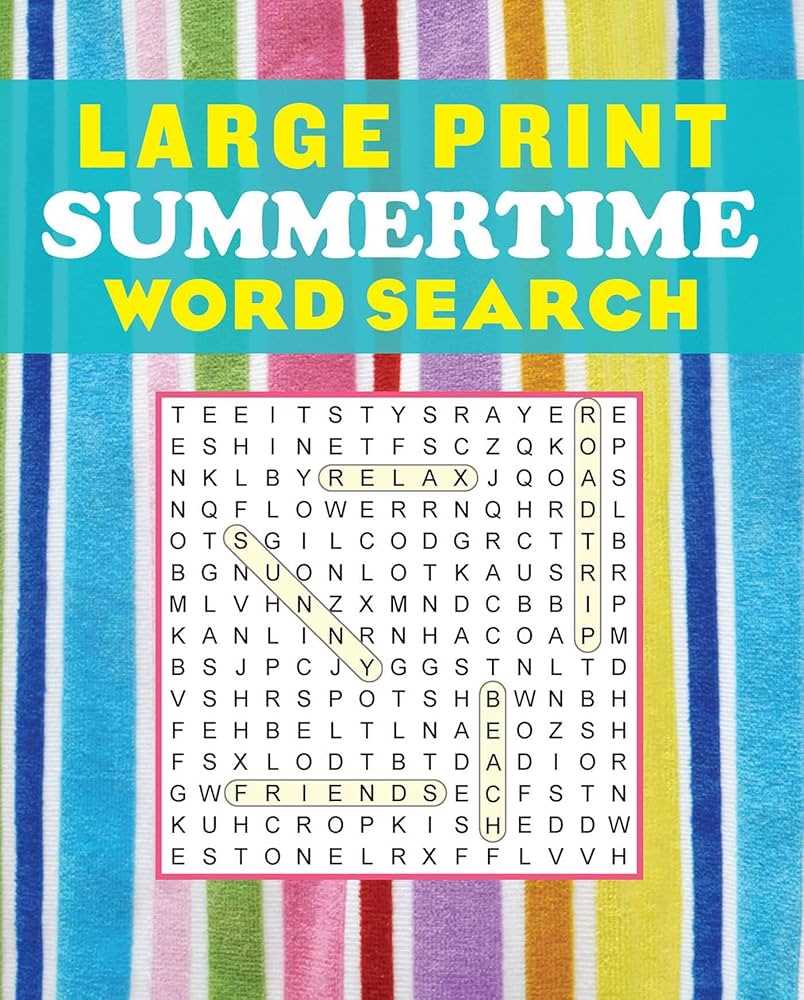 summertime word search printables