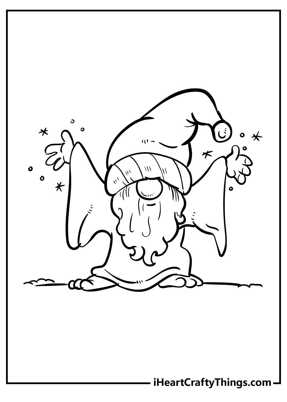 gnome coloring pages printable