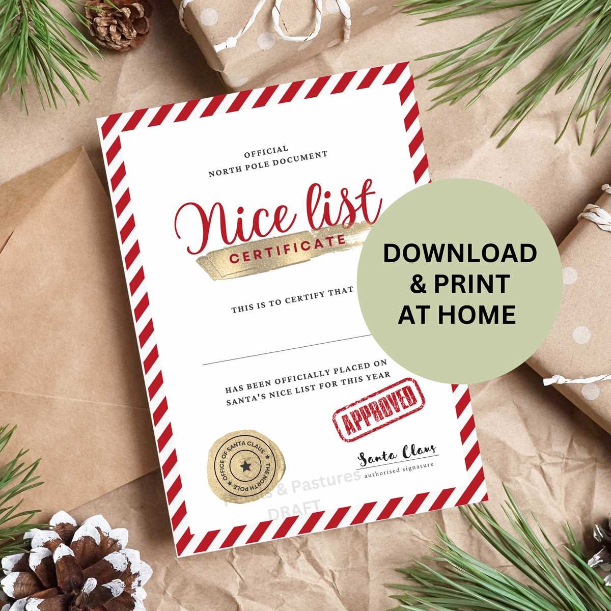 good list santa certificates free printables
