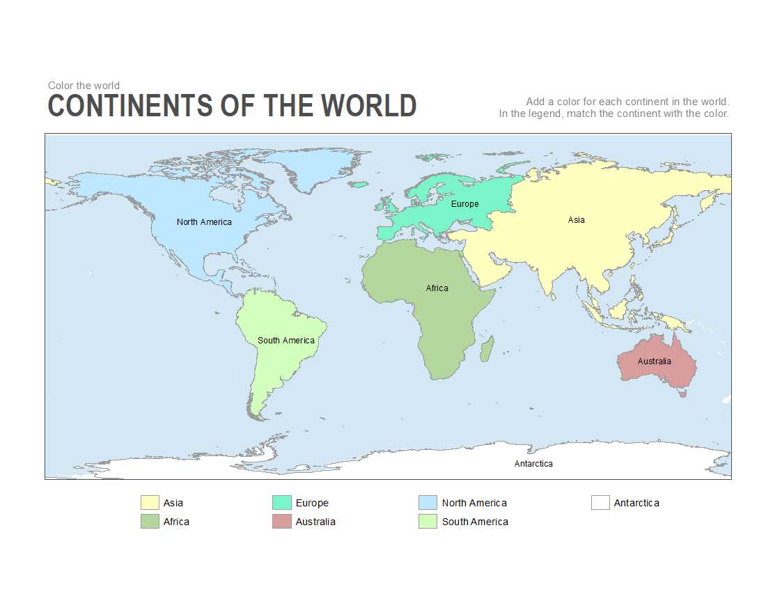 continents and oceans blank map printable