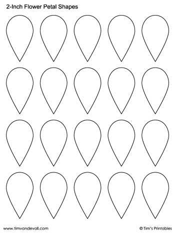 cut out printable flower petal template