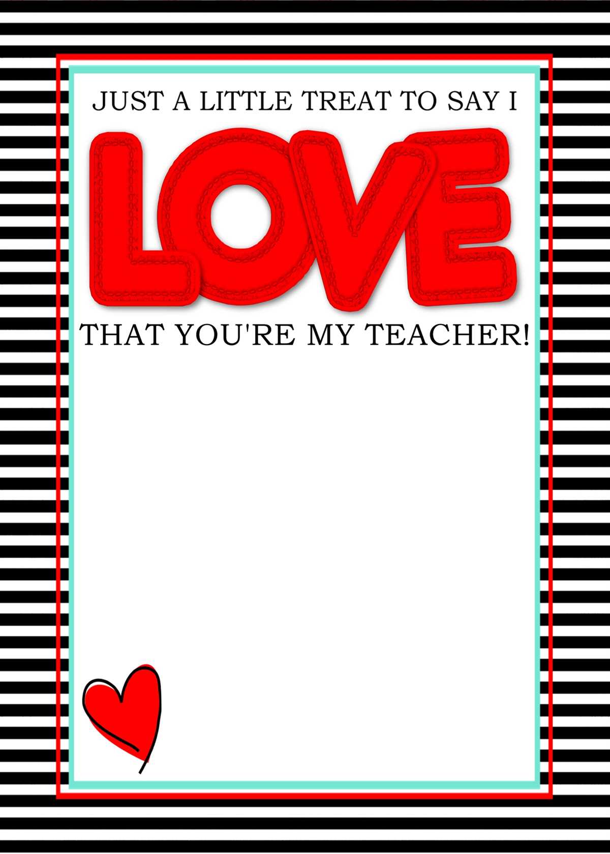 teacher valentine printable