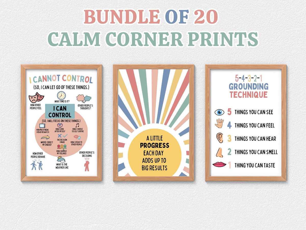 free calming corner printables