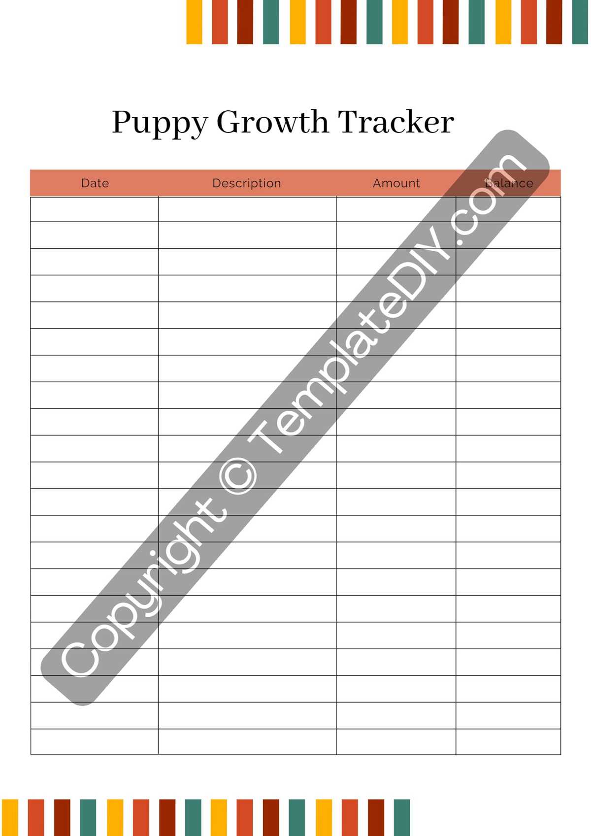 growth chart printable template growth chart printable template