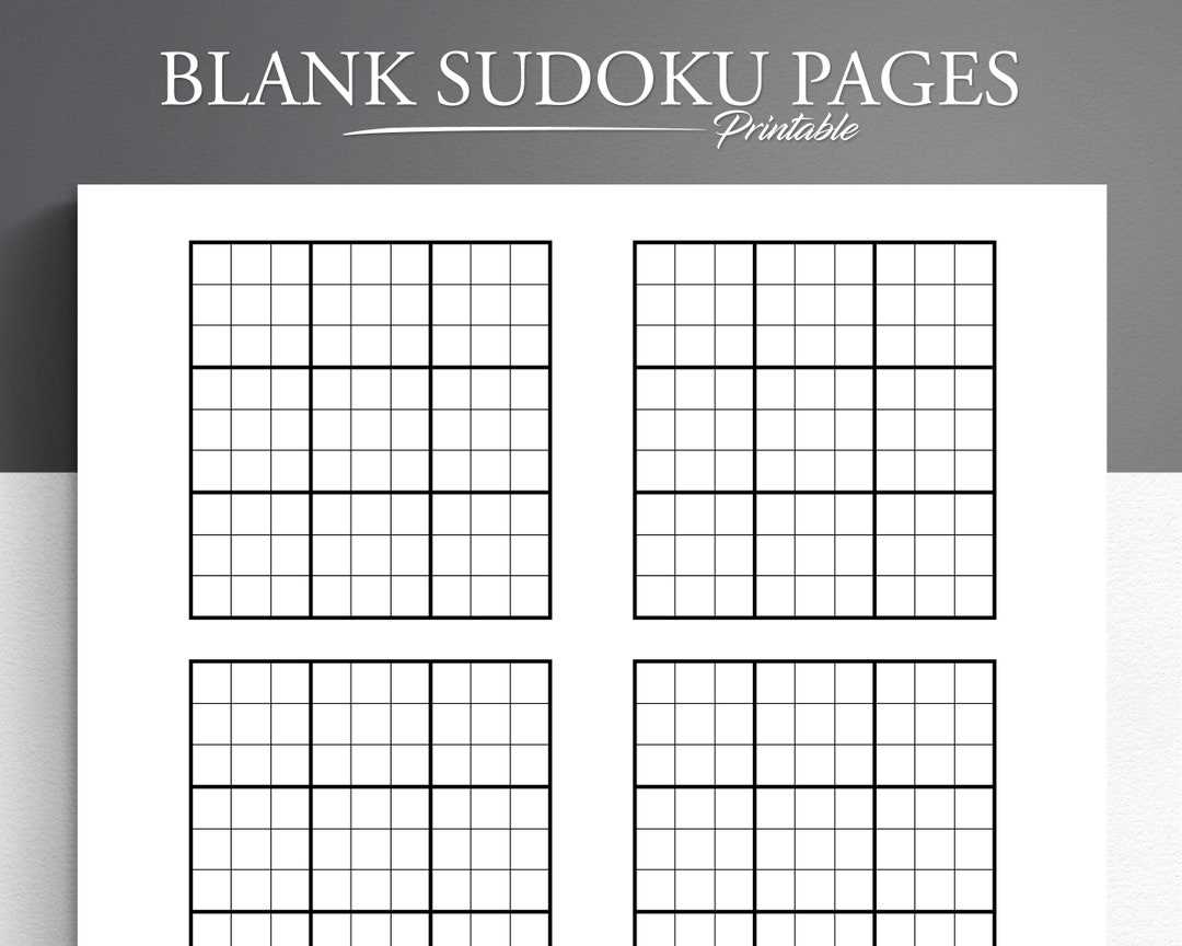 blank sudoku printable