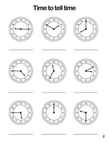 free printable clock template