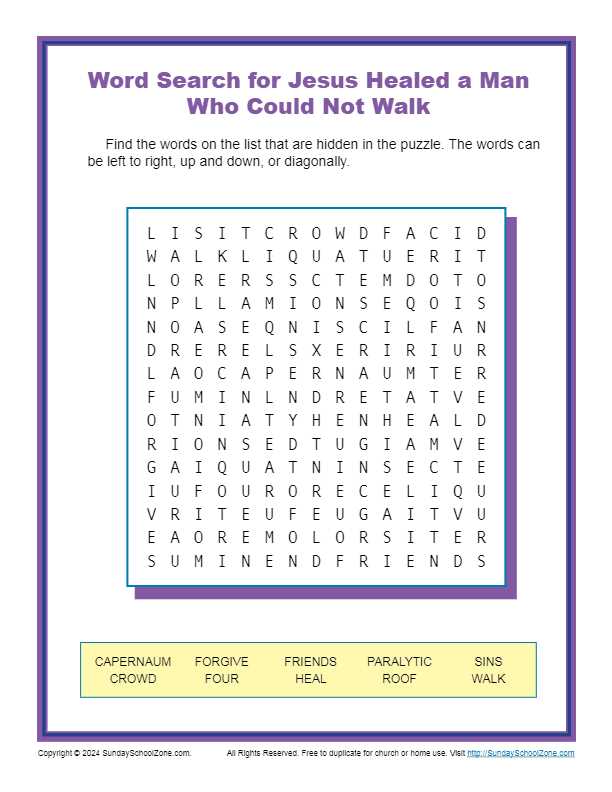 christian word finds printable