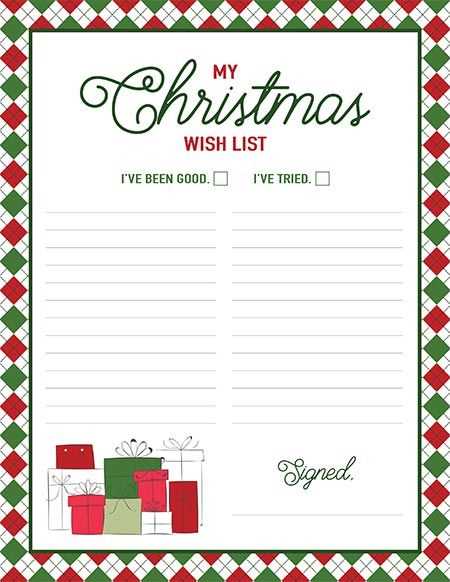free printable wish list for christmas free printable wish list for christmas
