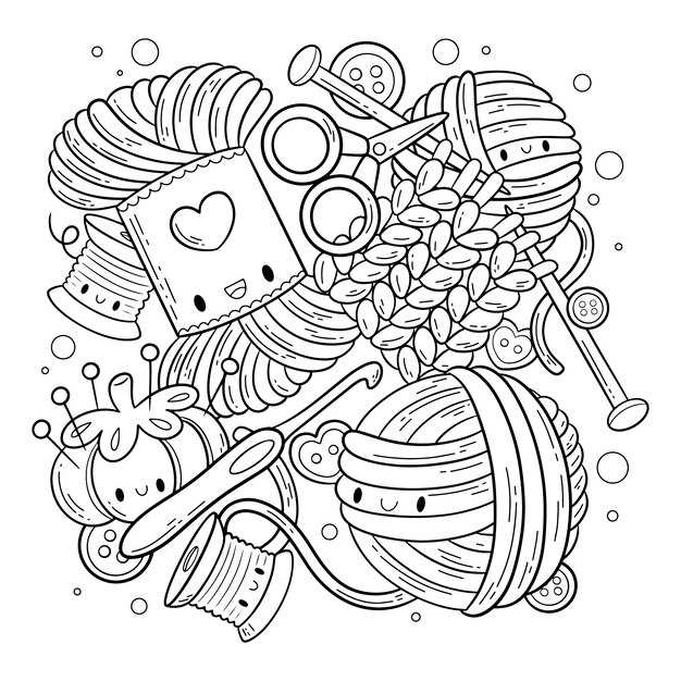 doodle art printable coloring pages