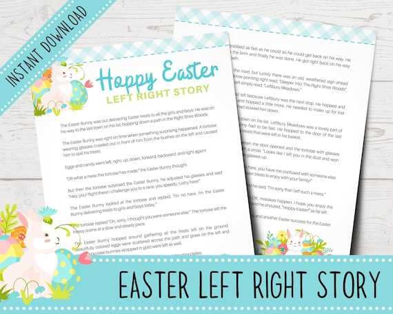 easter left right game free printable easter left right game free printable