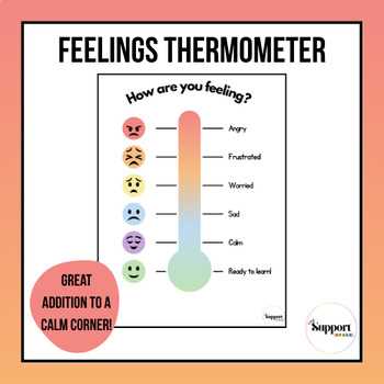 printable feelings thermometer printable feelings thermometer