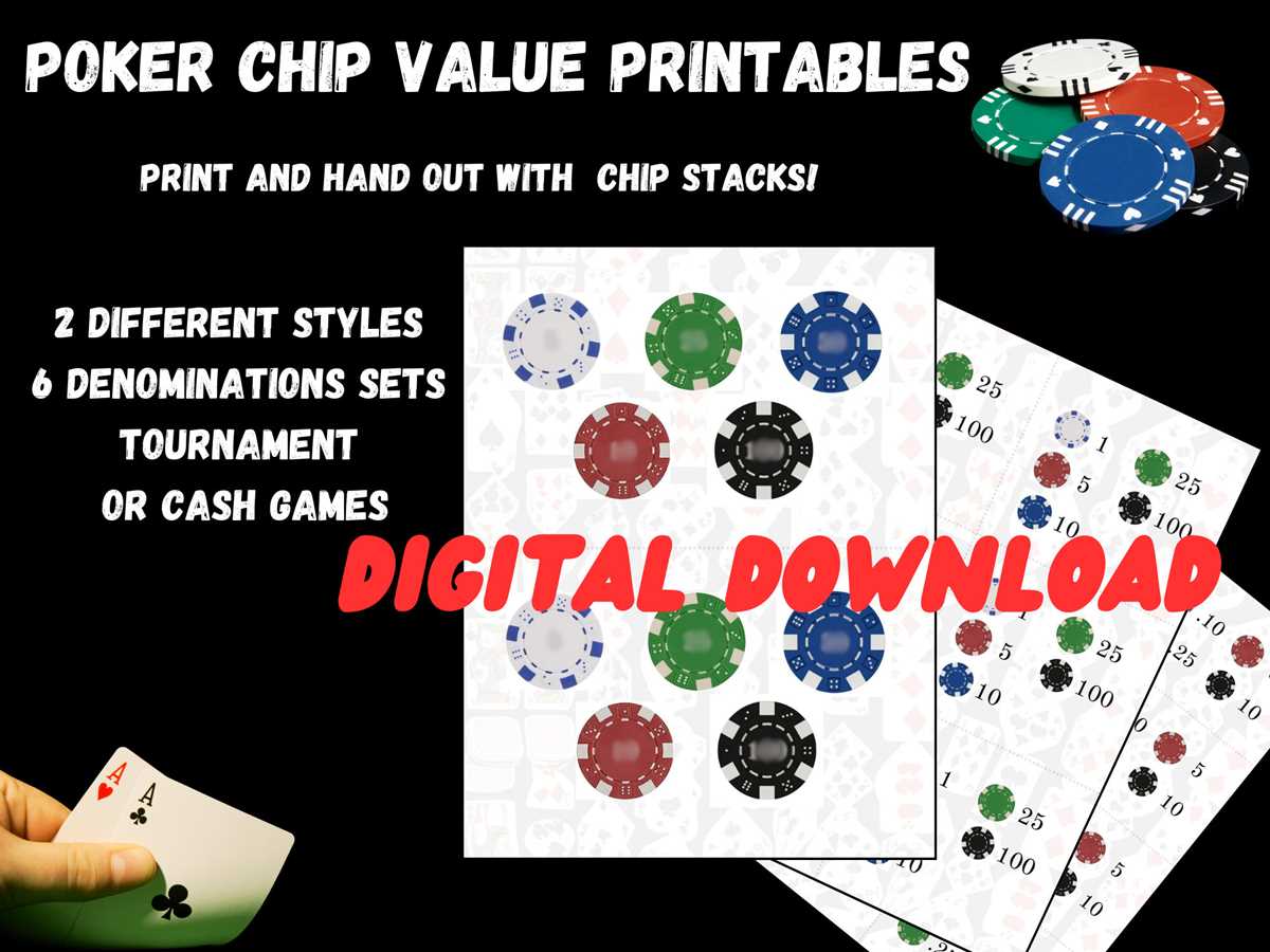 printable poker chips printable poker chips