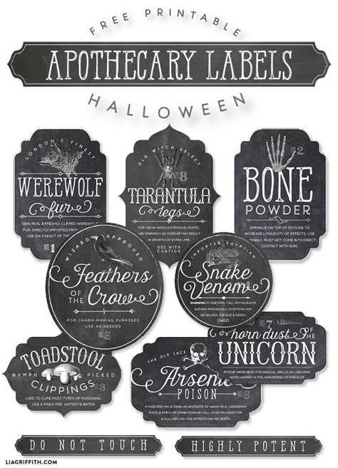 halloween labels for bottles printable free