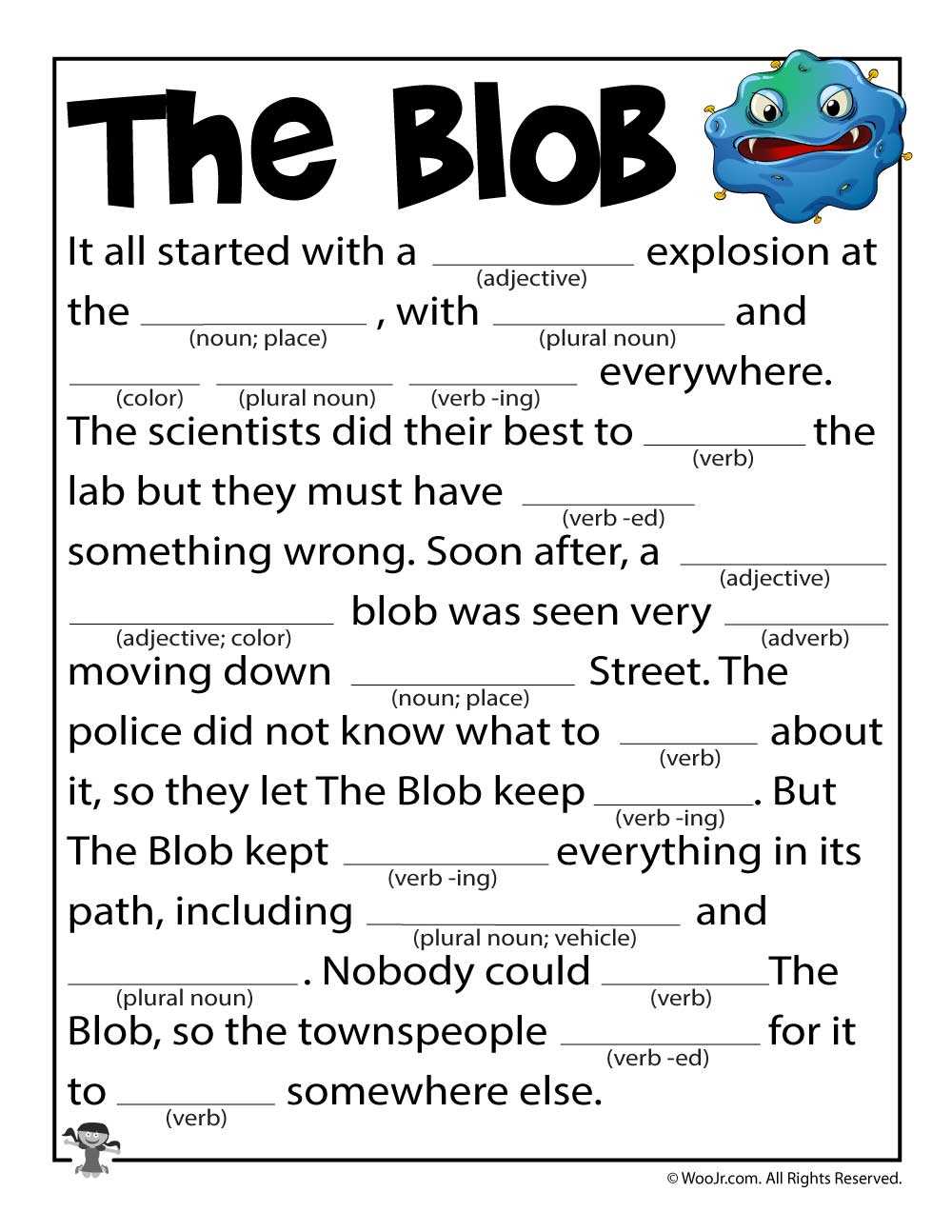 halloween printable mad libs
