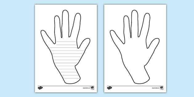 hand outline printable hand outline printable