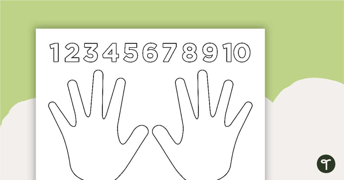 hands printable template