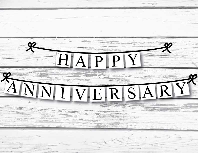 happy anniversary banner printable