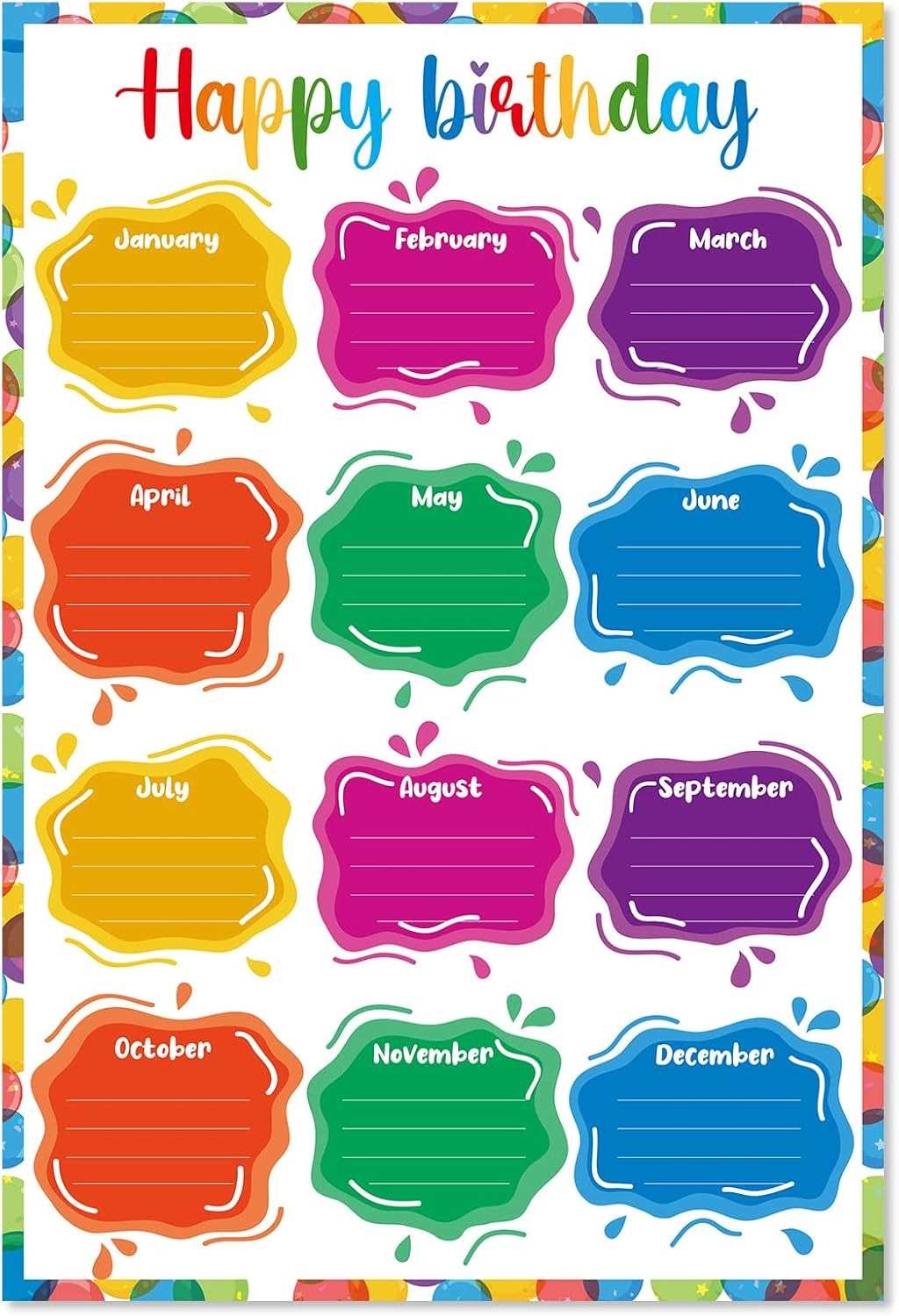 happy birthday poster printable