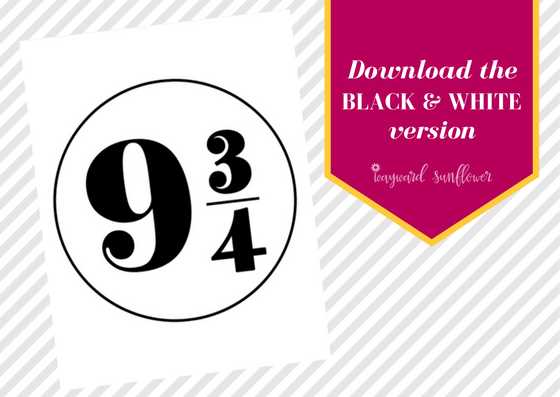 harry potter 9 3 4 sign printable